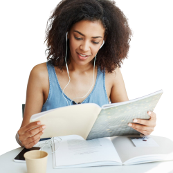 young-beautiful-african-woman-student-headphones-sitting-cafe-reading-book-education-learning